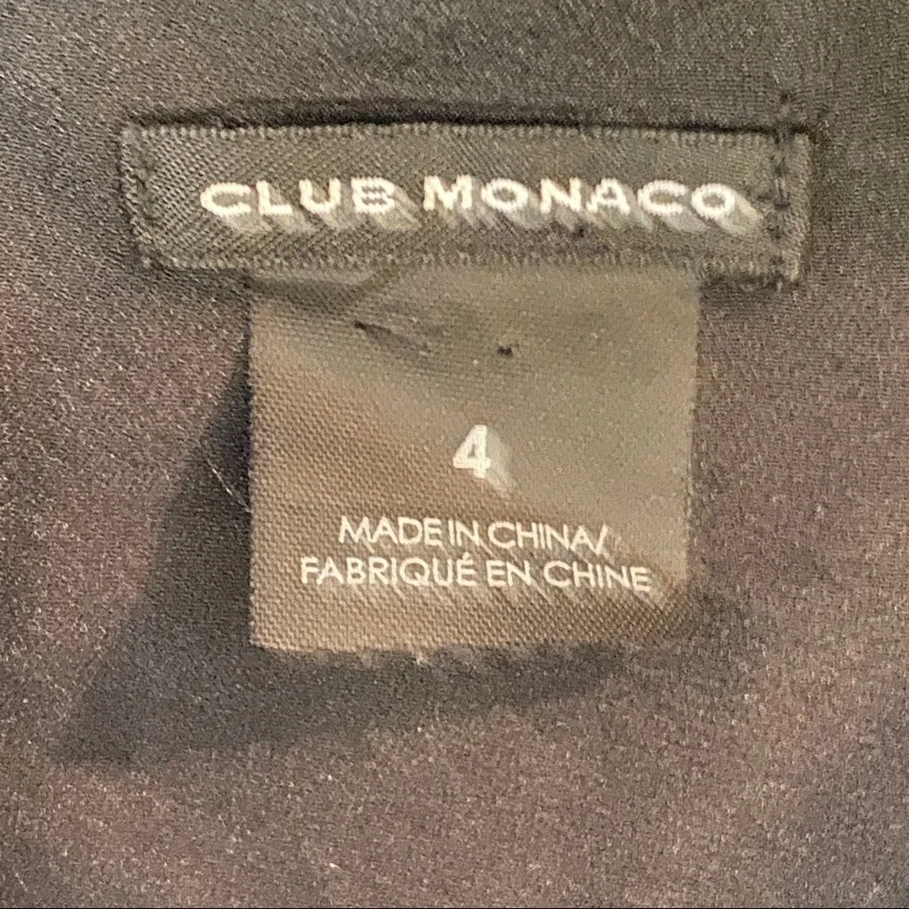 Club Monaco Silk Black Slip Strappy Mini Cocktail Dress - Picture 6 of 7